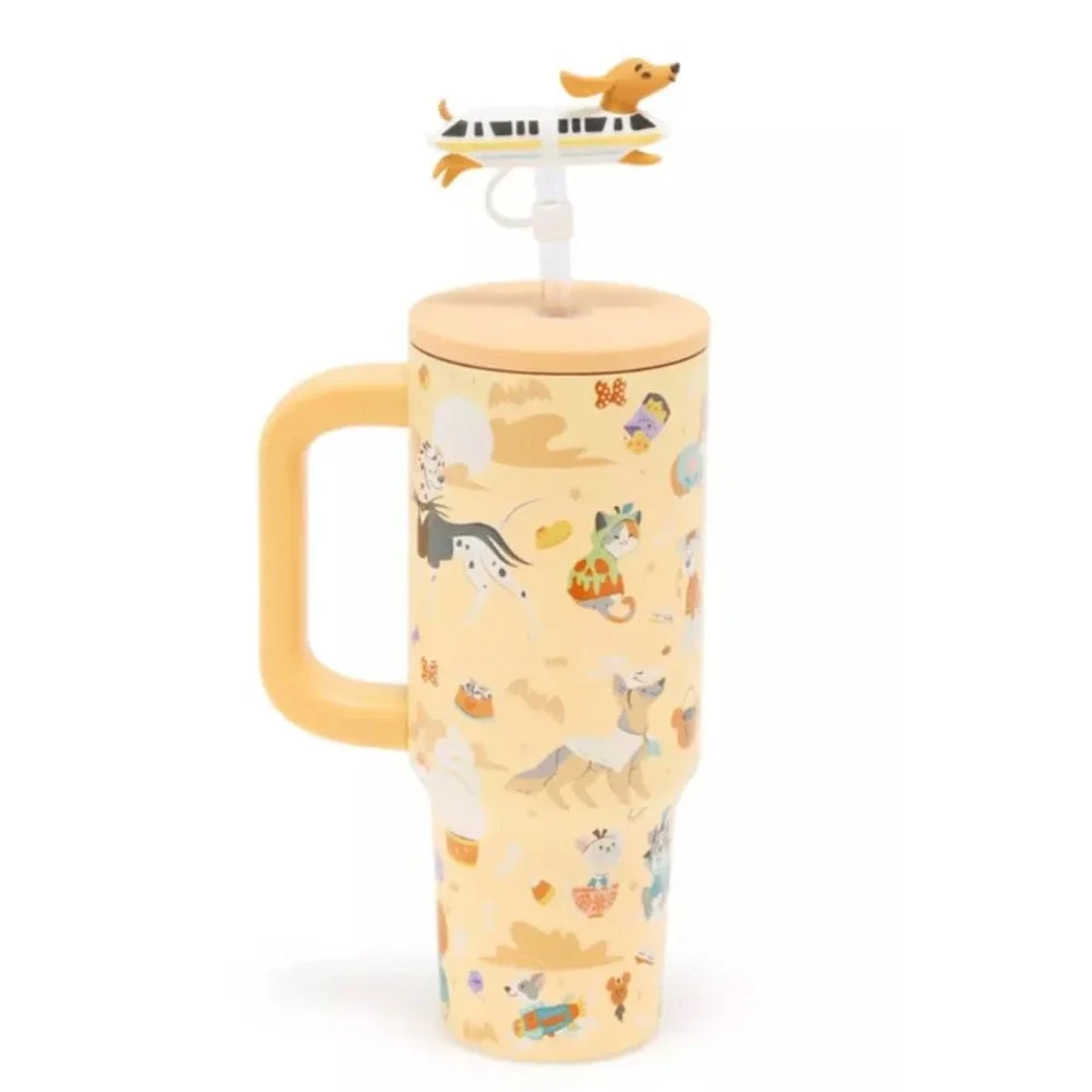 Disney Parks Cats and Dogs Halloween Stainless Steel Travel Tumbler New With Tag